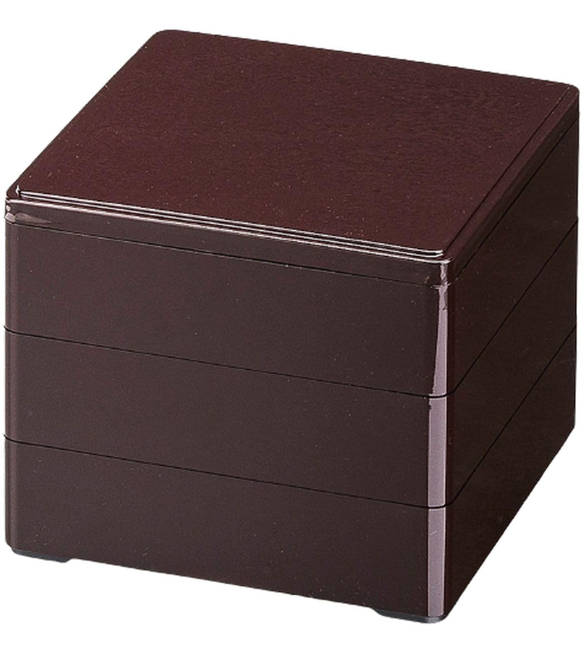 新品 招福重箱 5.5寸三段重（重箱） Amazon｜J-kitchens 重箱 3段 5.5寸 彩 お重箱 新溜 16.7cm x 16.7cm x