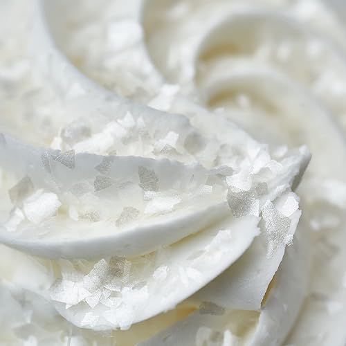 Miniatura 6 de Bakell 's White Shimmer Flakes - (0.14 oz y 1 tarro)  Elegantes copos de purpurina comestibles para tus maravillas culinarias