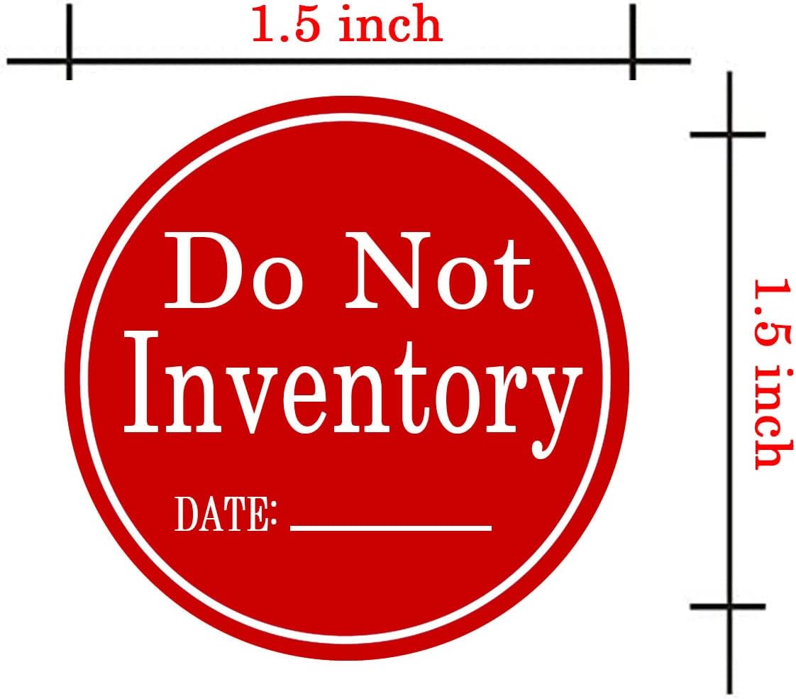 Remarkabel Do Not Inventory Labels, Red with White 1.5 inch ''Do Not Inventory - Date'' Stickers for Quality Control, Inventory, Warehouse Receiving (500Pcs) (Pack of 2)