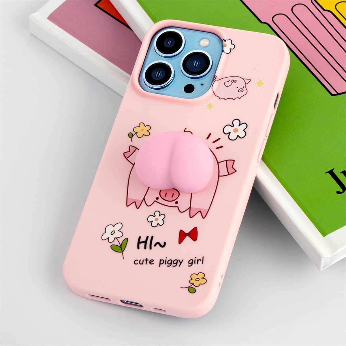 Yoedge Compatibile per Xiaomi Redmi Note 8 Pro Cover con 3D Cartone Carino Disegni 6,53, Custodia Protettiva Ultra Sottile in Silicone TPU Rosa Antiurto Flessibile Bumper Case, Maiale 2