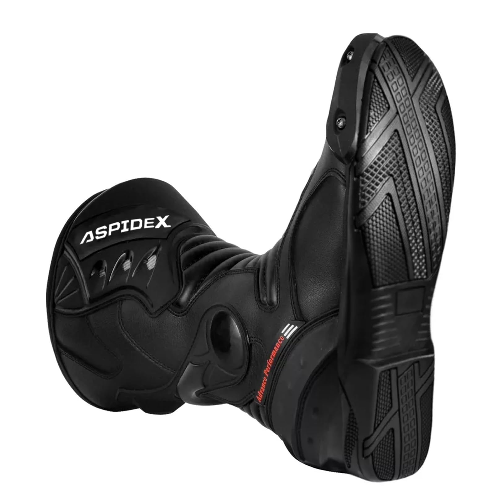 Stivali da corsa per moto da uomo Scarpe impermeabili lunghe in pelle da moto
