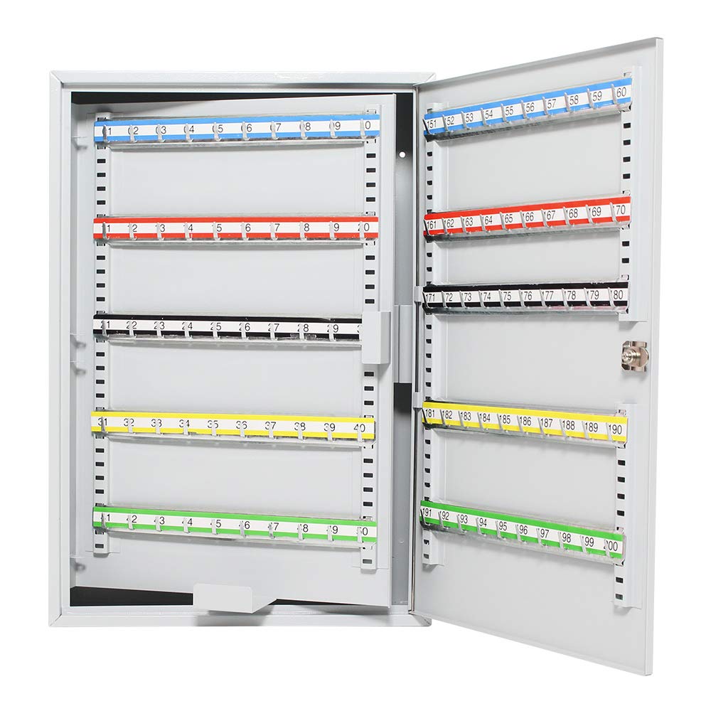 Rottner S-200 Lot de 200 Crochets réglables pour Armoire à clés avec Serrure cylindrique et matériel de Montage Inclus