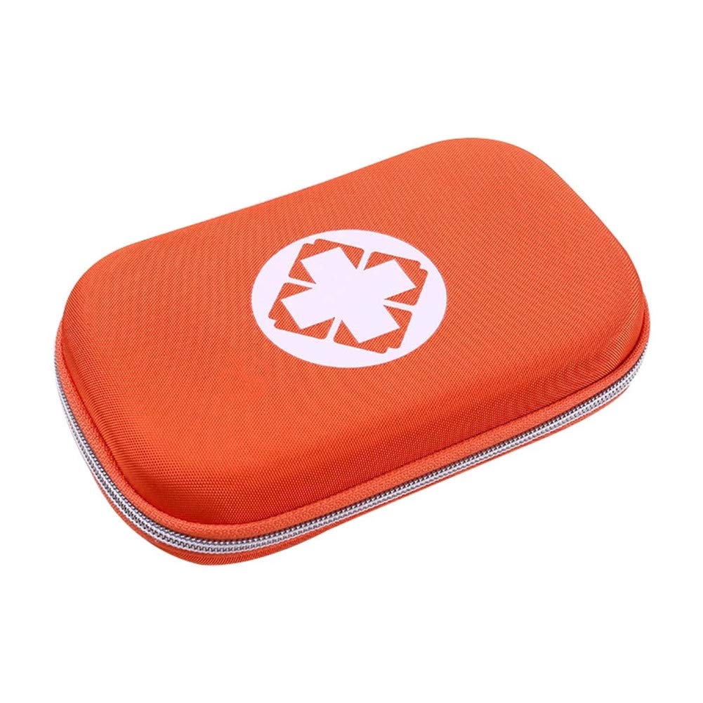 First Aid Kit Bag Empty Waterproof Medications Organizer Portable EVA First Aid Supplies Package Compact Lightweight Emergency Survival Rescue Cases Medical Kit for Home Car Travel Outdoor (Orange)