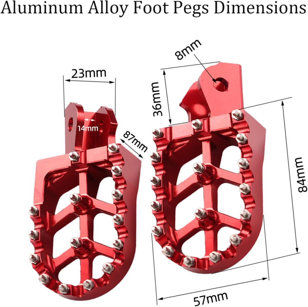Electric Dirt Wider Bike Foot Pegs Bike Pegs CNC for Surron LBX, E-Ride Pro S/SS/SR, Ventus One, 79Bike Falcon GT