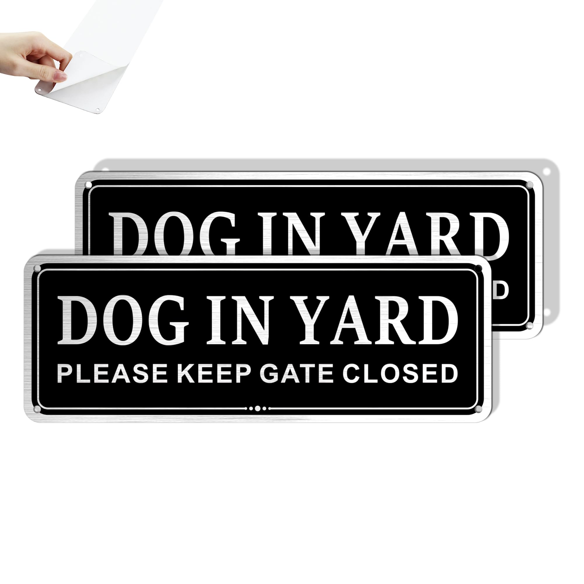 Hivia 25x9cm Please Close Gate Dog Sign 2-Pack, Weatherproof Outdoor