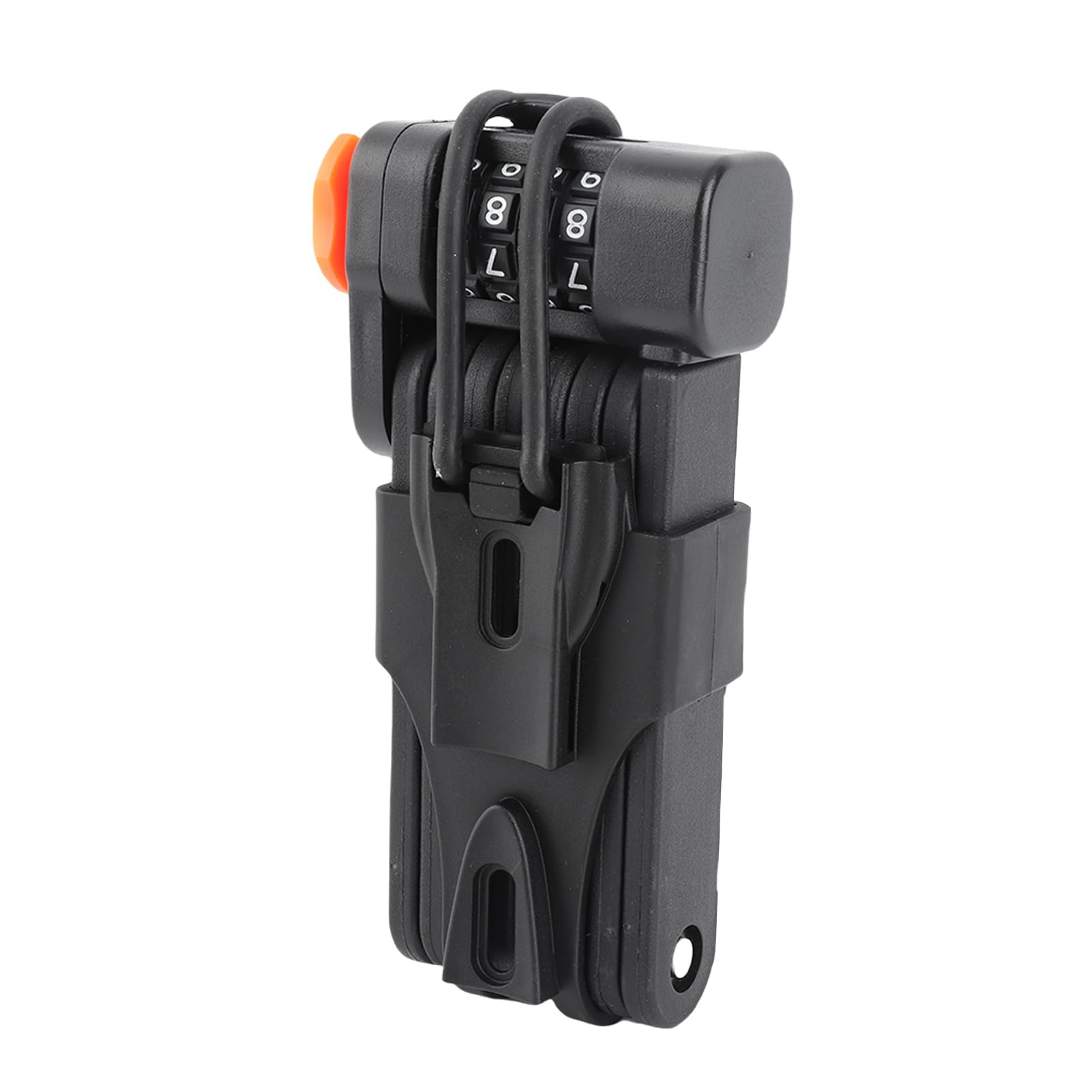 Lucchetto per bici pieghevole in acciaio legato ad alta resistenza - Password antifurto con combinazione a 4 cifre - Proteggi due biciclette contemporaneamente - Design portatile
