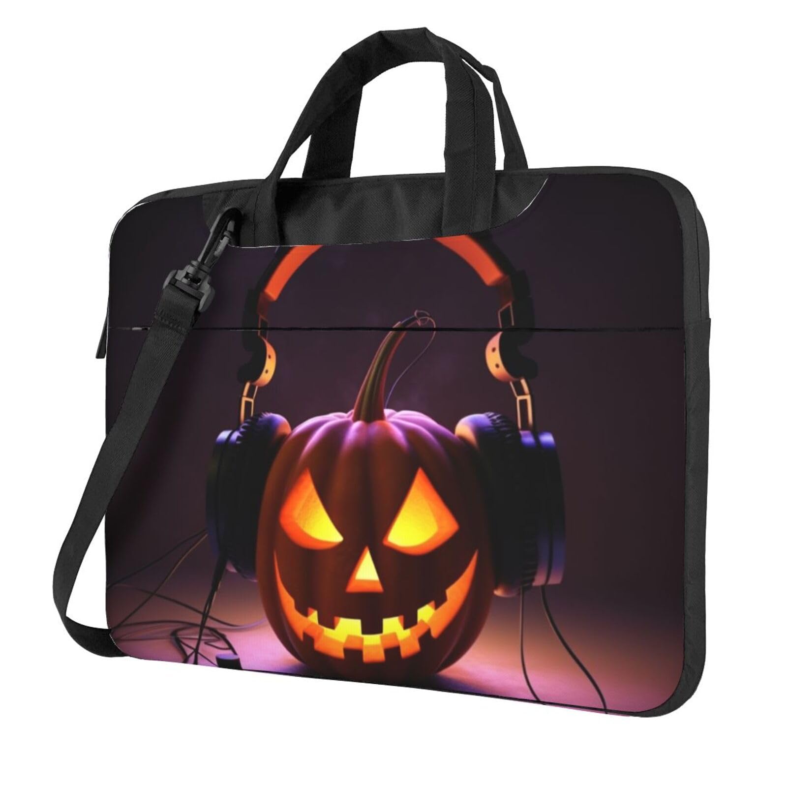 Sac ordinateur portable imprimé citrouille sacoche bandoulière mixte - 8