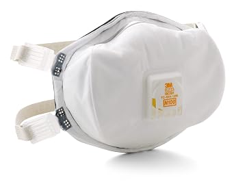 3M Personal Protective Equipment Particulate Disposable Respirator 8233, NIOSH APPROVED, Exhalation Valve, N100, Certain Non-Oil Based Particles 1 Piece