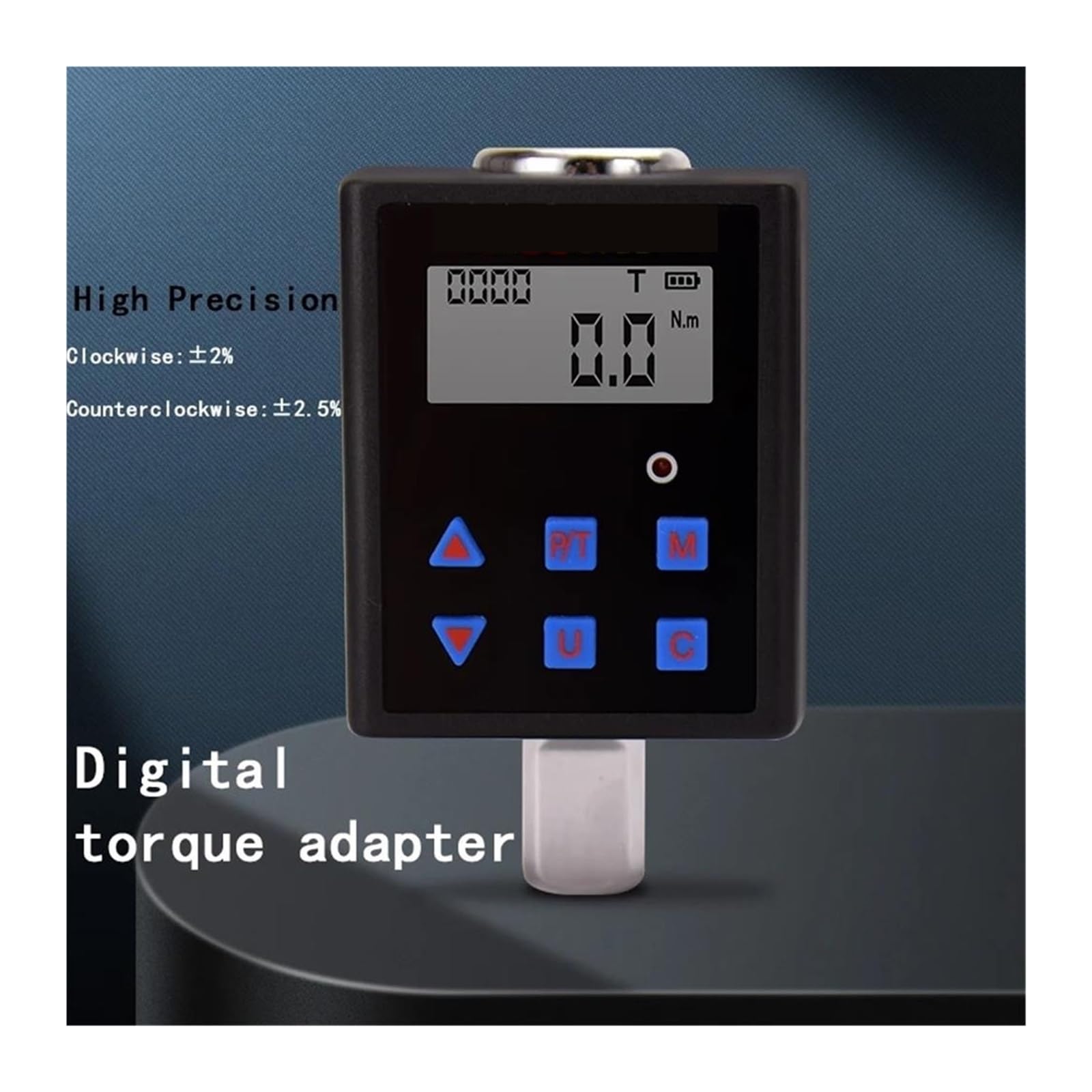 Dinamometrica Digital, Medidor de Torque Digital 0.3-340 NM Adaptador de medidor de Torque Ajustable Llave de torsión electrónica Profesional Herramientas de reparación de inspección(TQA2-030)