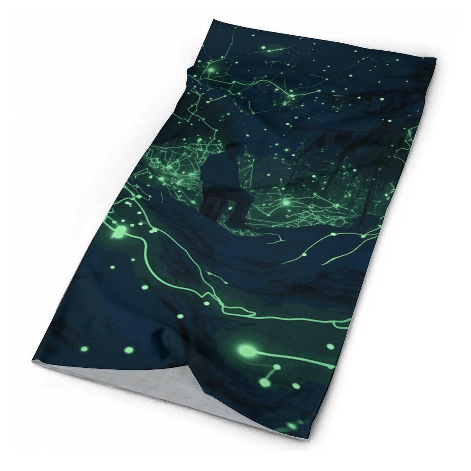 Hjkbcv Unisex Style Winter Neck Warmer Gaiter Glow In The Dark Personalized Headwear Reusable Windproof Face Mask Cover Cold Weather Scarf For Men Women, One Size