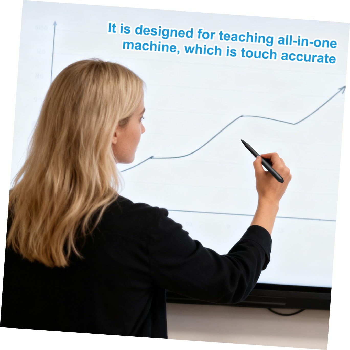 2 Stück Stylus Stift mit Dual Tip Design Präziser Touchscreen Stift aus ABS für Teaching in One Maschine für Lehrer und Business Meeting