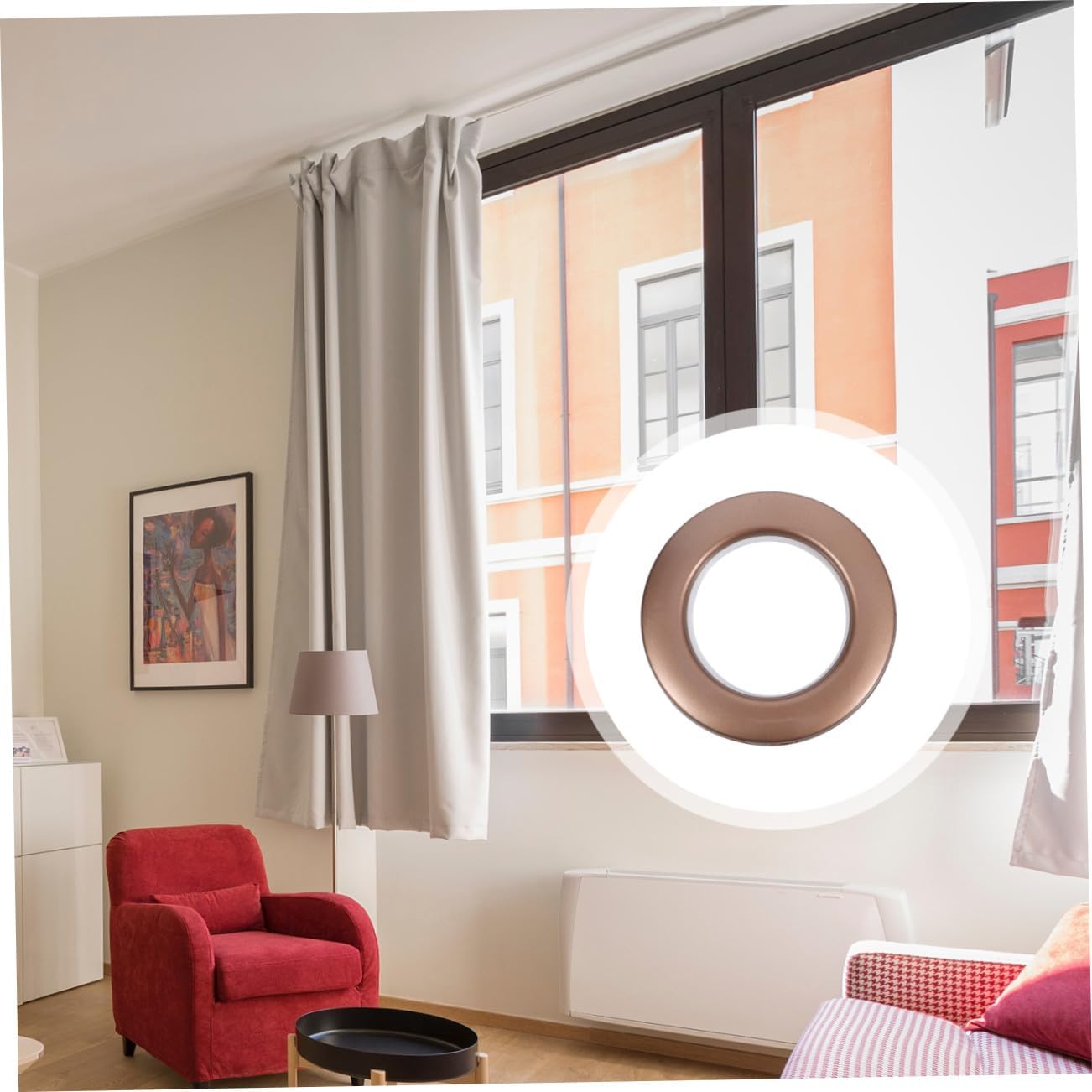 75 Pcs Reusable Sliding Plastic Curtain Grommets Inner Diameter Roman Rings Silent Fastener for Window Drapes Home Décor