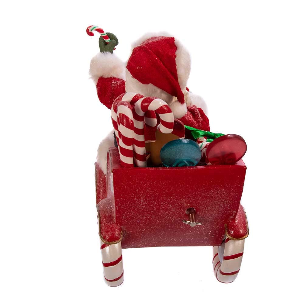 Kurt S. Adler Kurt Adler Fabriché Voiture de Bonbons musicaux Motif Père Noël, Multicolore 8,5 cm