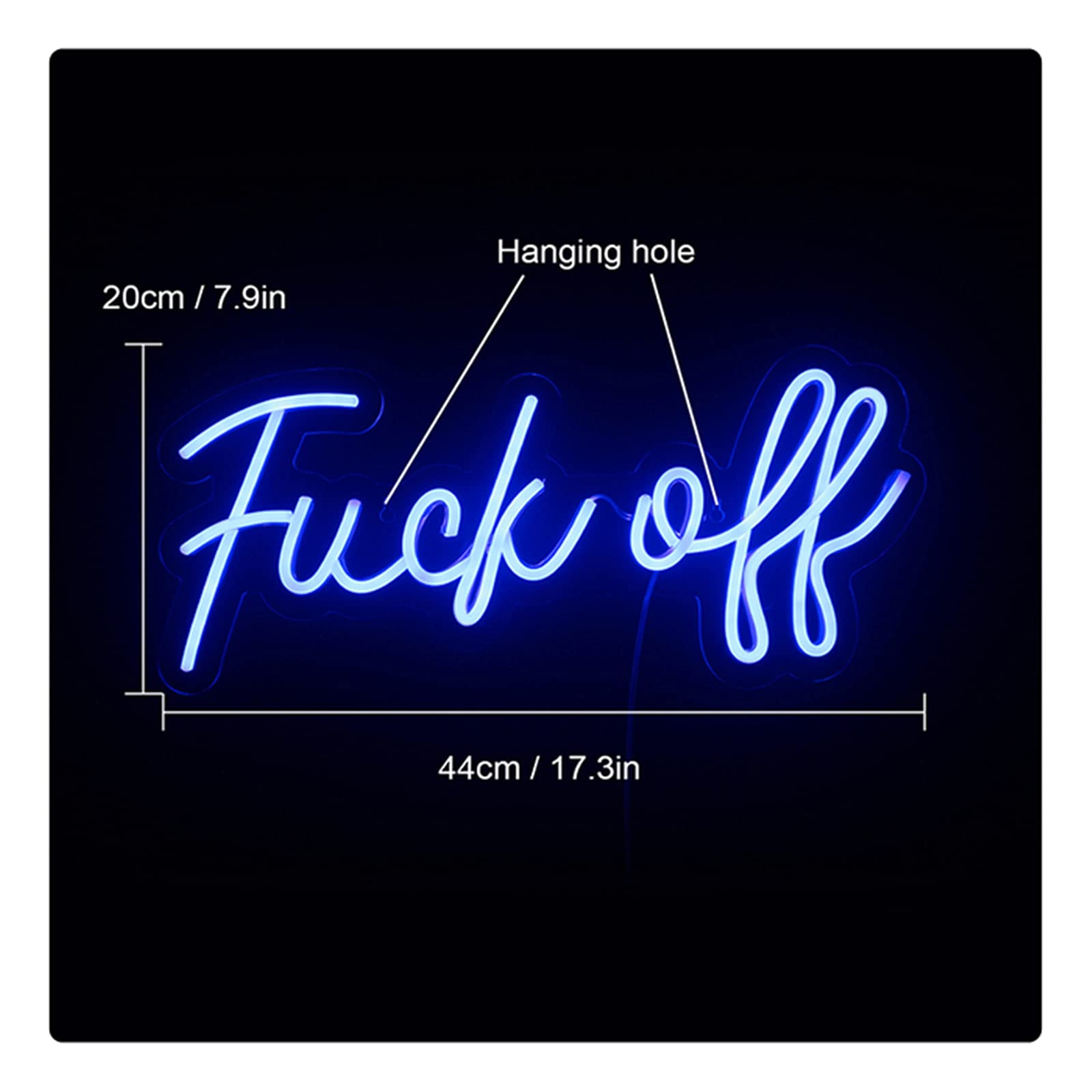 Insegna Al Neon LED Personalizzabile – Luce Notturna 30x40cm, Acrilico 3D, Blu E Arancione - 4