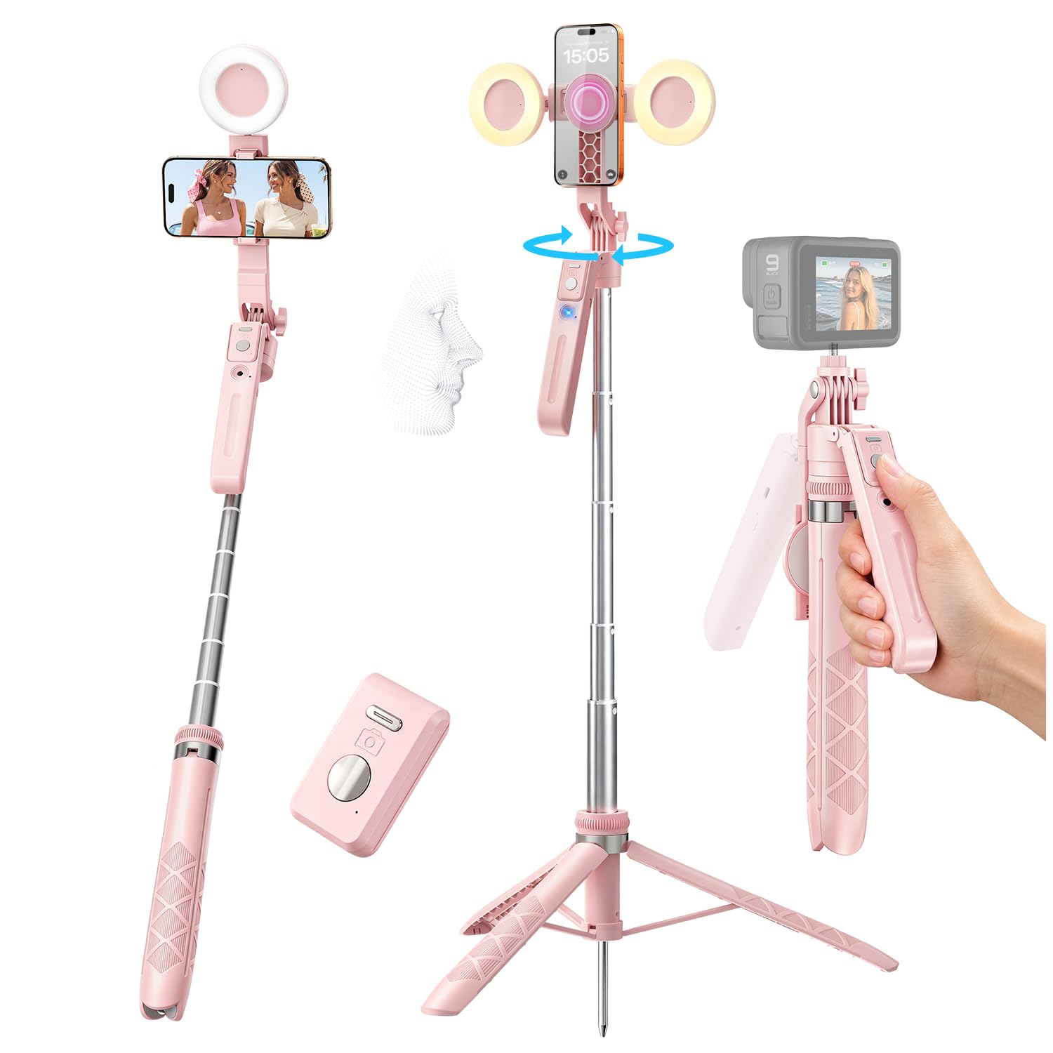 Trépied pour perche à selfie