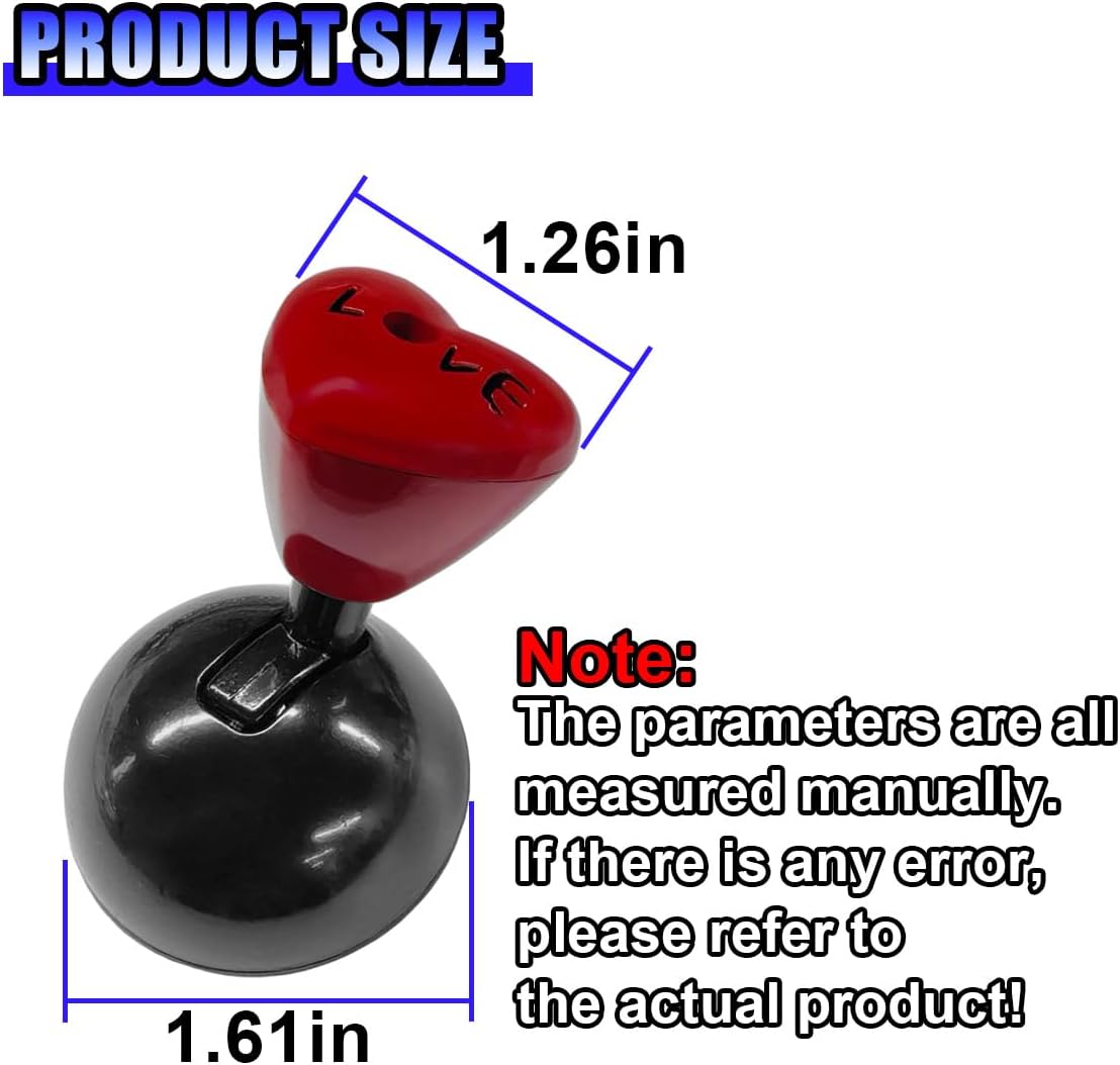 Love Heart Car Push Start Button Cover, Funny Metal Car Push to Start Button Joystick, Universal Engine Ignition Decoration Protector, Cool Vehicle Interior Diffuser Accessory (Heart/Red) image 2