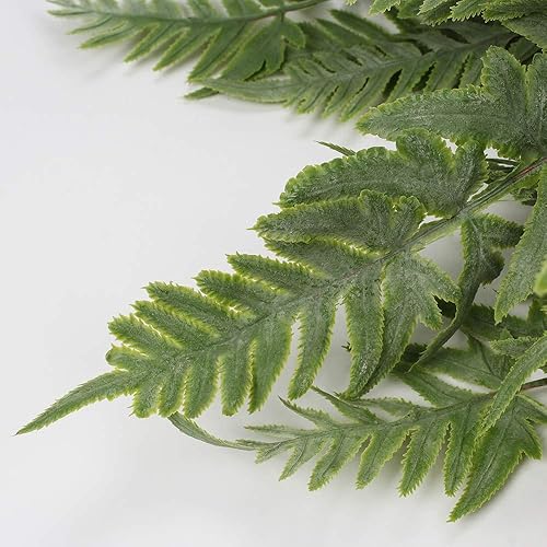 Miniatura 6 de Briful Plantas artificiales de helecho Boston de 30 pulgadas, arbustos falsos, plantas verdes, plantas de helecho sintético grande para exteriores,