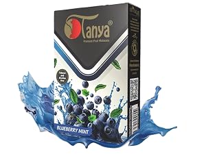 Tanya 50G Hookah Shisha Herbal Flavor Pouches 100 Nicotine and Tobacco Free Blueberry Mint