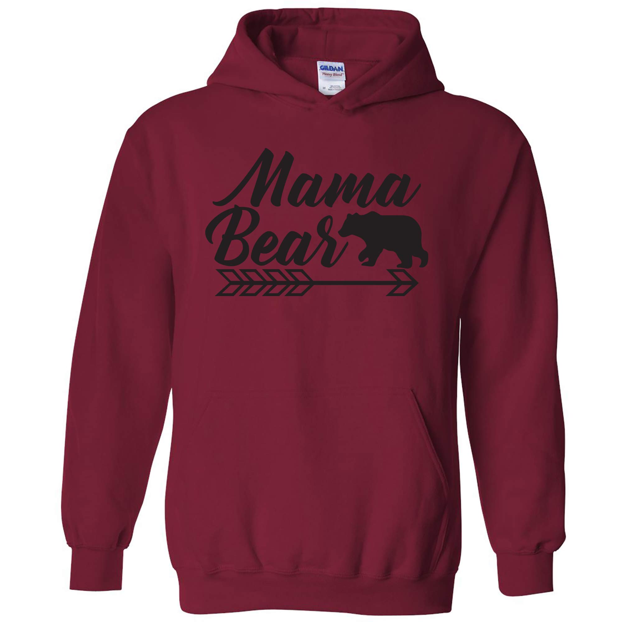 Mama Bear Arrow - Mother's Day Mom Hoodie - Large - Cardinal