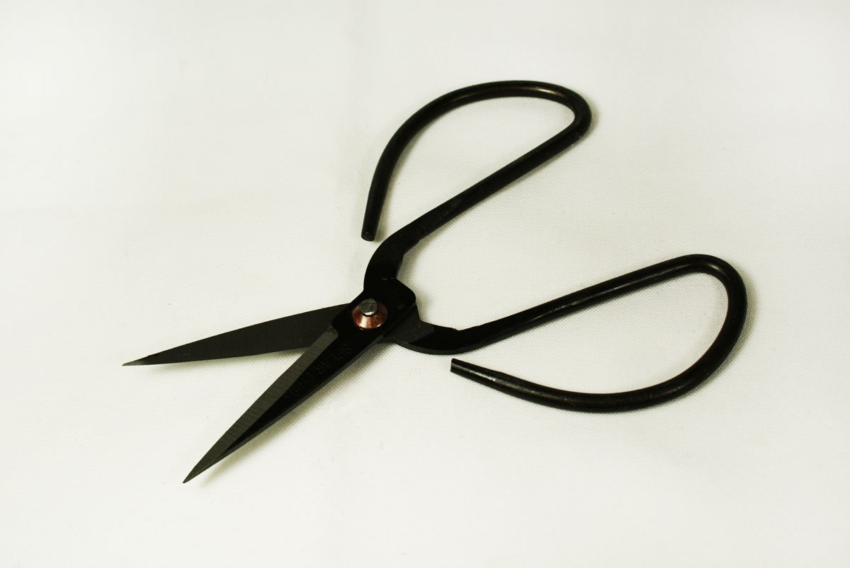 Scissors New Black Handle Large Finger Loops Annodized Craft Scissors 6"