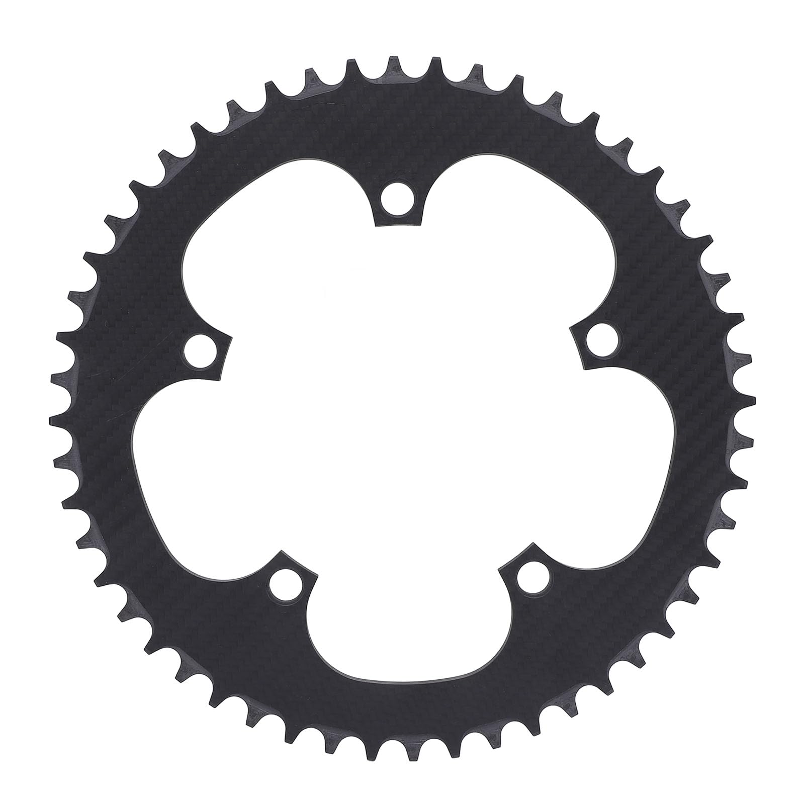Ausla Tarcza Rowerowa Pierścień łańcucha Rowerowego z Włókna Węglowego 52T 130BCD 5 Otworów Lekka, Płynna Zmiana Biegów Wydajne Przenoszenie Mocy dla Rowerzystów Składanych na Rowerze Szosowym