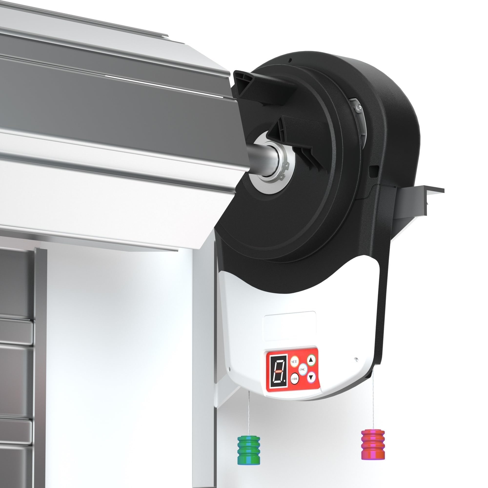 Abridor automático de puerta de garaje con motor integrado, control remoto silencioso de 24 V para almacén, granero, tienda de granja