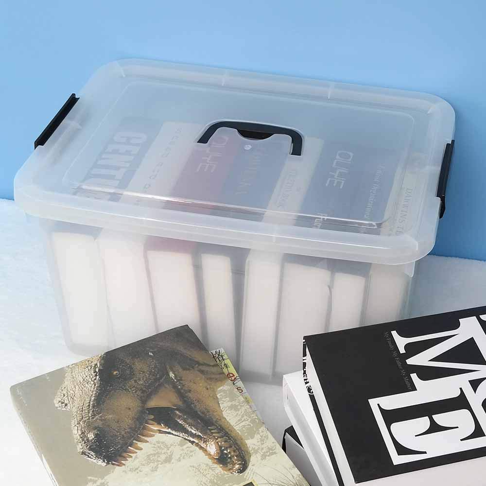 Amazon.com - Nicesh 17.5 L Plastic Large Storage Box, Clear Latch