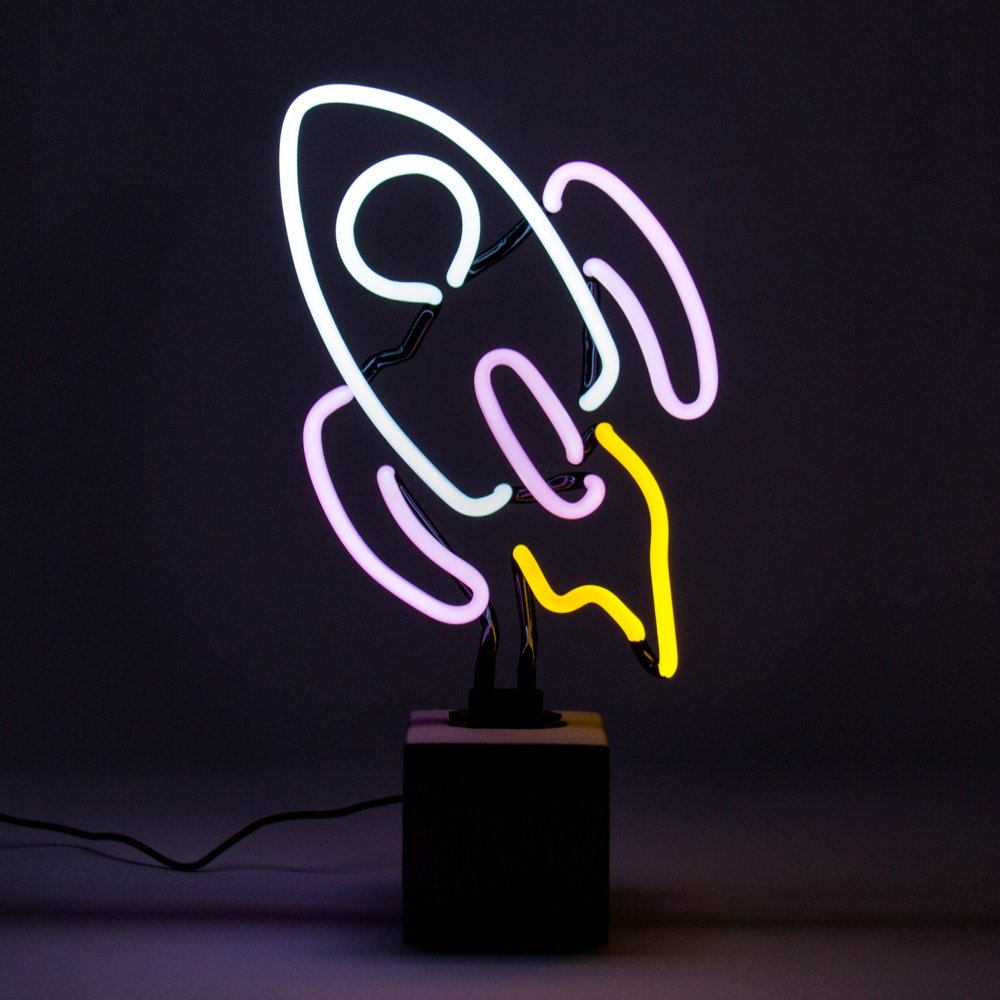 Locomocean Glass Neon Rocket