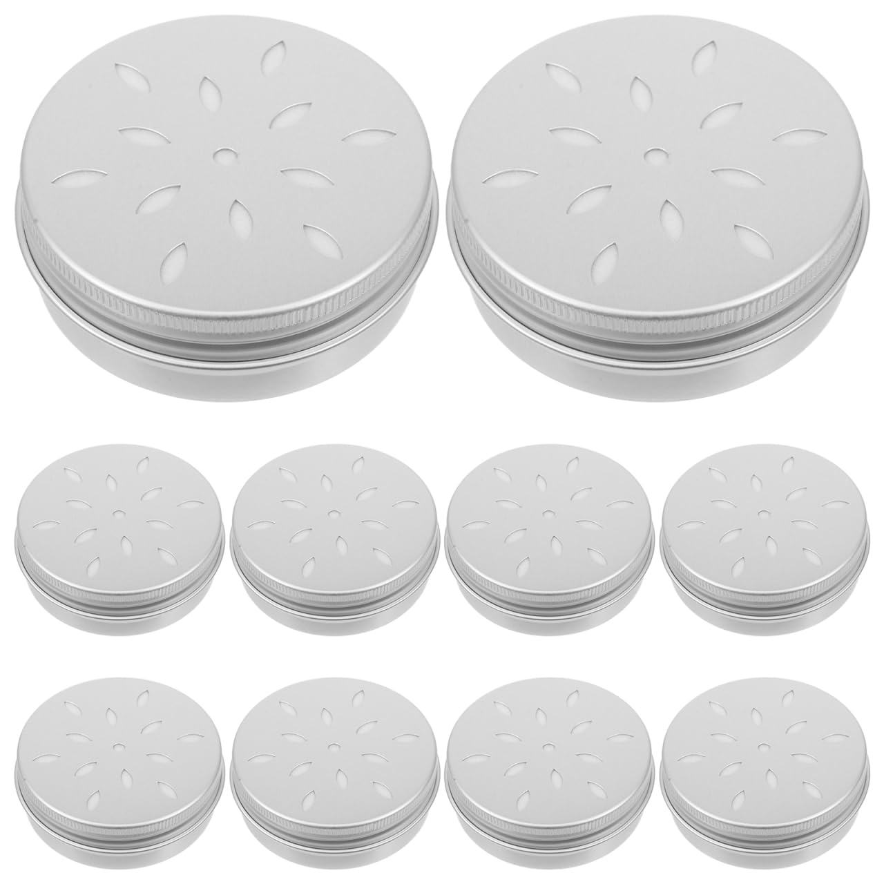 Angoily Lot de 10 Boîtes De Dressage D'Odeurs pour Chiens 2.68X2.68X0.98 Pouces Boîtes en Aluminium avec Couvercles À Trous pour Entraînement Olfactif Et Recherche Canine