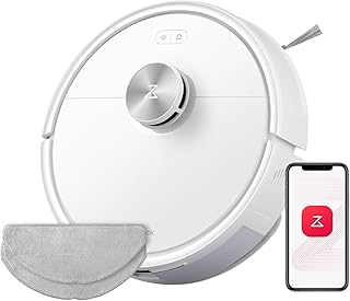 roborock Q7 M5 Set Aspirateur Robot Laveur 10 000 Pa, Double Conception Anti-Enchevêtrement, Durée de Nettoyage Prolongée, Navigation avec LiDAR Précis, APP, Blanc