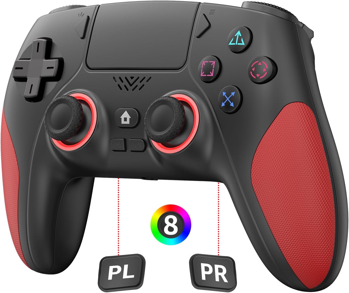 Product image of Kamylorus Wireless Controller for PS-5, Gaming Controller for PC with Hall Effect, Programmable/Remap/Turbo, Dual Vibration, 3.5Mm Audio Jack, 6-Axis Motion Control Gamepad with Speaker