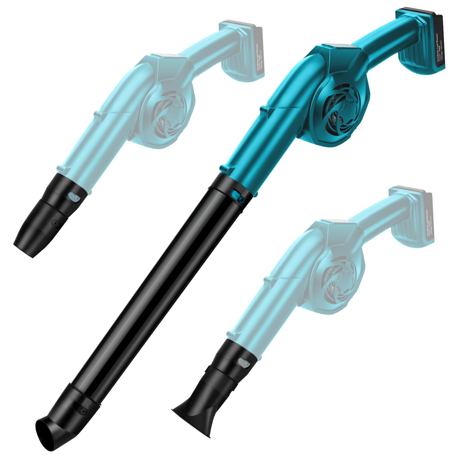 Soplador de Hojas Compatible con Makita 18 V (sin baterías) | pequeño soplador de aire, inalámbrico, para cuidado del césped, soplador de hojas, soplador eléctrico para soplar