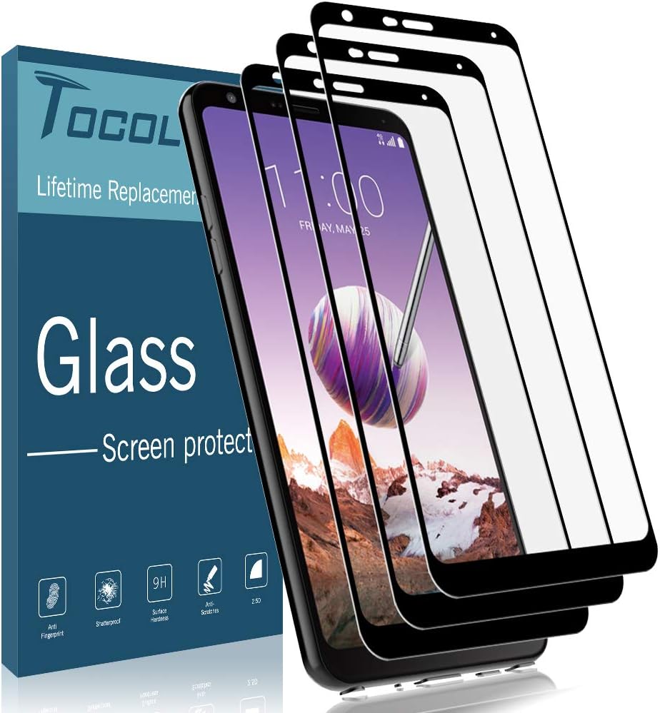 [3 Pack] TOCOL Screen Protector for LG Stylo 4, [Full Cover