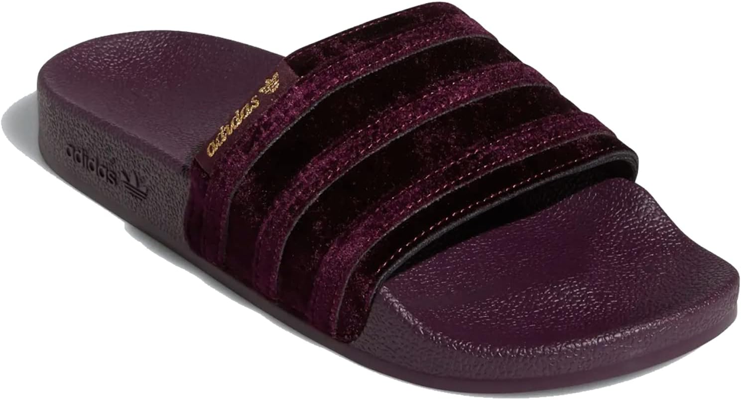 adidas adilette slides burgundy