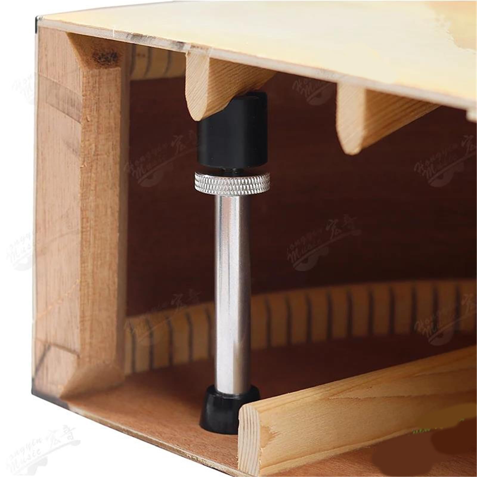 Juego Herramientas Ajuste Guitarra Herramienta De Reparación Guitarra Soporte Para El Cuerpo Tornillos Latón(Aluminum Large)