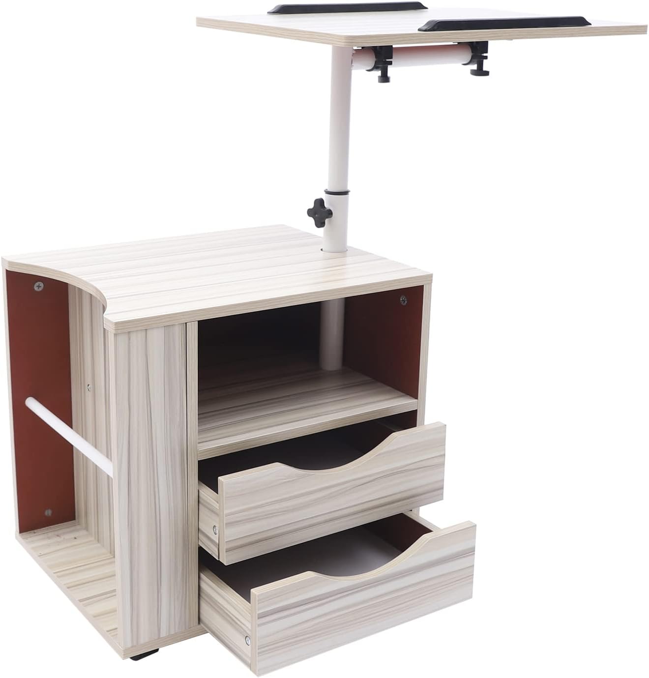 NaMaSyo Functional Swivel Bedside Table Mobile Sofa Bed Side Swivel