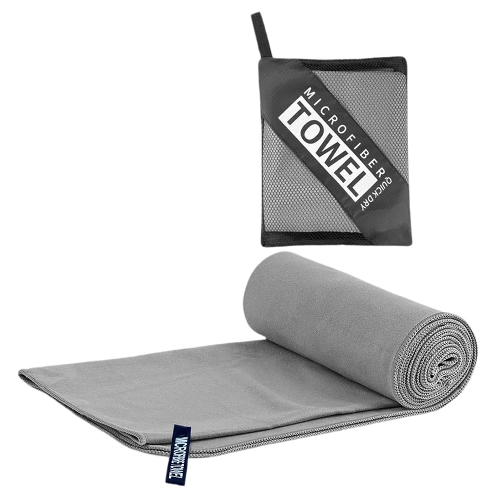Quick Drying Towel Fast Drying Travel Towel for Outdoor Workout Gray-Sporting Goods-Fitness Running & Yoga-Fitness Equipment & Gear-Gym Towels-1 Towel1 Square Mesh Bag-image-35