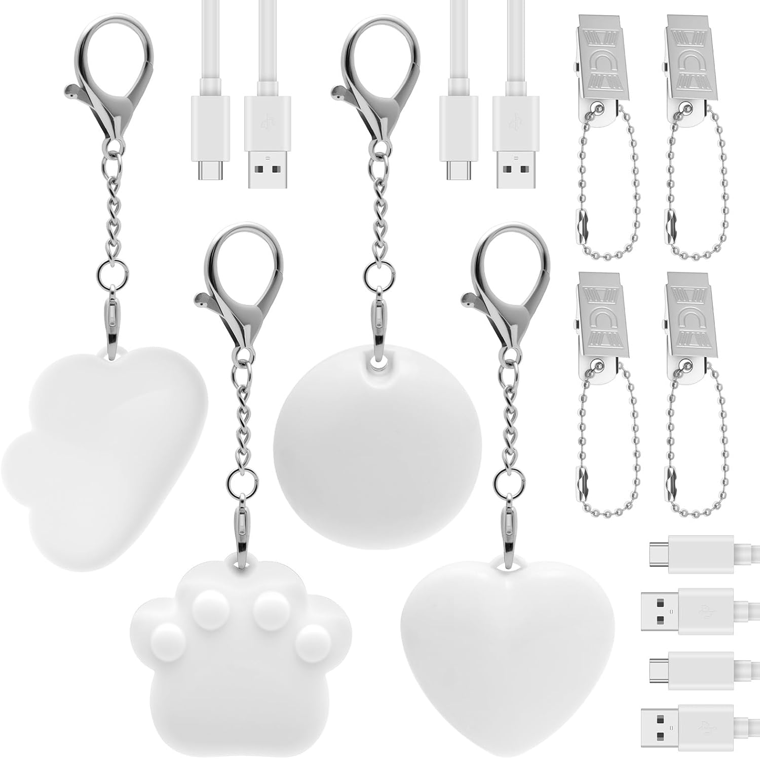 4Pcs Purse Light Handbag Lamp with Automatic Sensor Heart Circle Cloud Paw Light Present Idea for Girl Women Must Have for Women Bag Lamp Purse Accessory