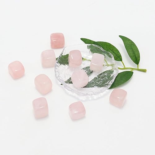 Miniatura 4 de Cristales cuadrados de cuarzo rosa natural pulidos, cristales y piedras curativas de cuarzo a granel para Wicca, Reiki, energía curativa, piedras de