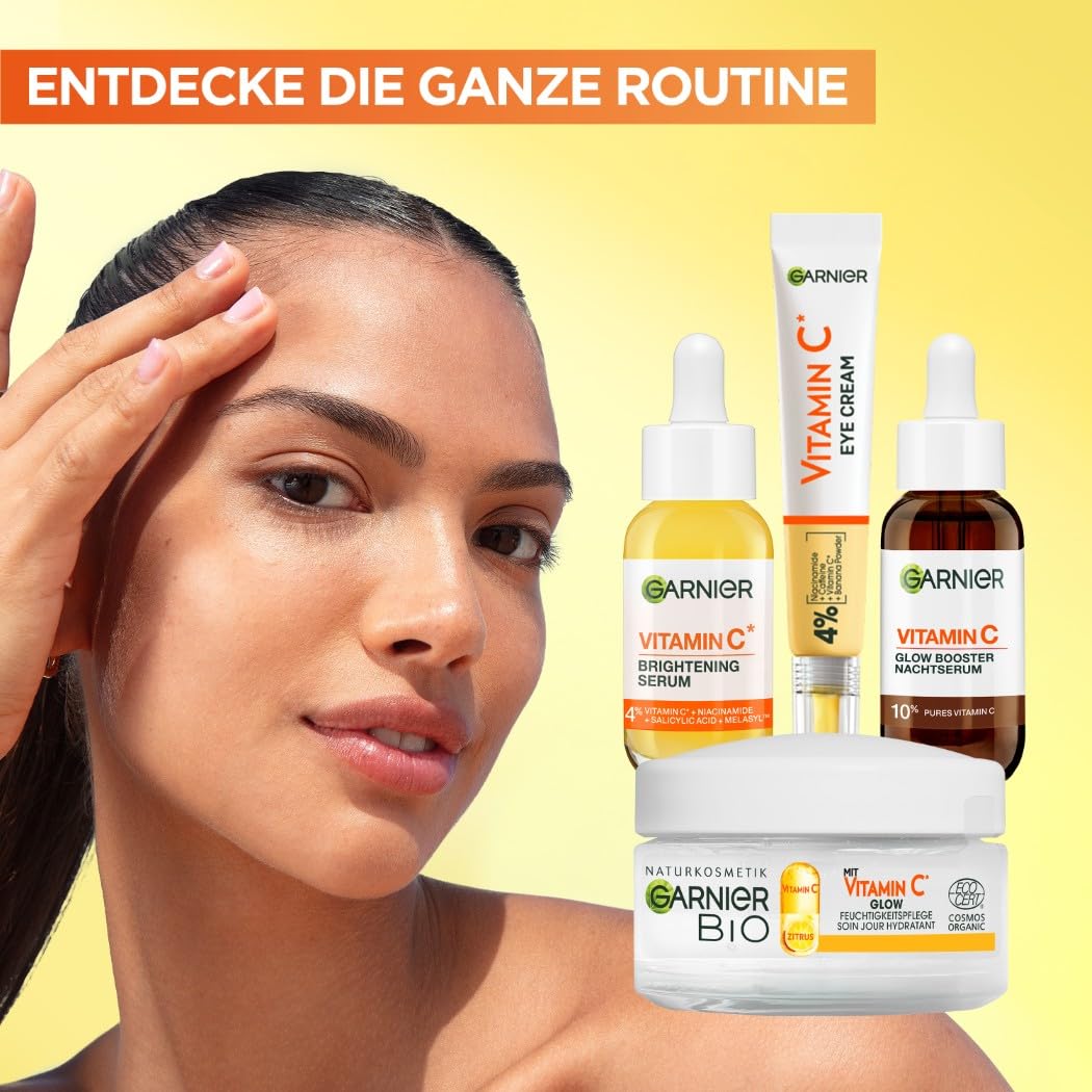 Garnier SkinActive Coffret Max Glow Booster Set Vitamin C Serum Augenpflege Nachtserum