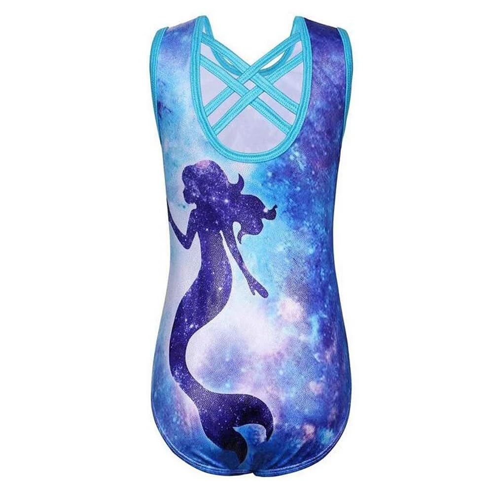 Medias De Gimnasia Medias for Niñas Spandex Alto Elástico Transpirable Brillante Sirena Sin Mangas Ballet Danza