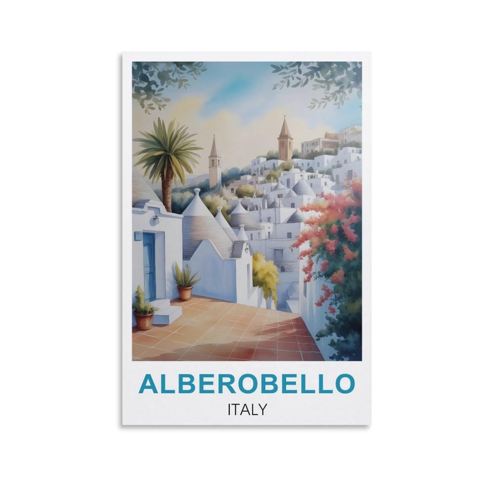 NAEGV Paint by Numbers for Adults Alberobello Italy Without Frame DIY Color Oil Painting Acrylic Paints,Home Wall Decor 40x50cm — image 1