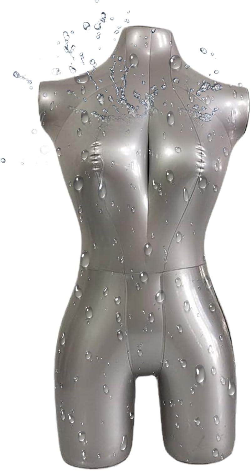 Inflatable Body Doll, Life-Size Model for Cosplay Clothing, Women's Model for Dresses, Shirts, Jackets, Halloween, Photography, Jewellery Shop, Counter, Shop Window, Party