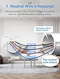 Meross Smart Roller Shutter Switch (NEUTRAL WIRE REQUIRED), Curtain Switch Compatible with Alexa and Google Home, Percent Control, Voice Control and Remote Control (2) - 3