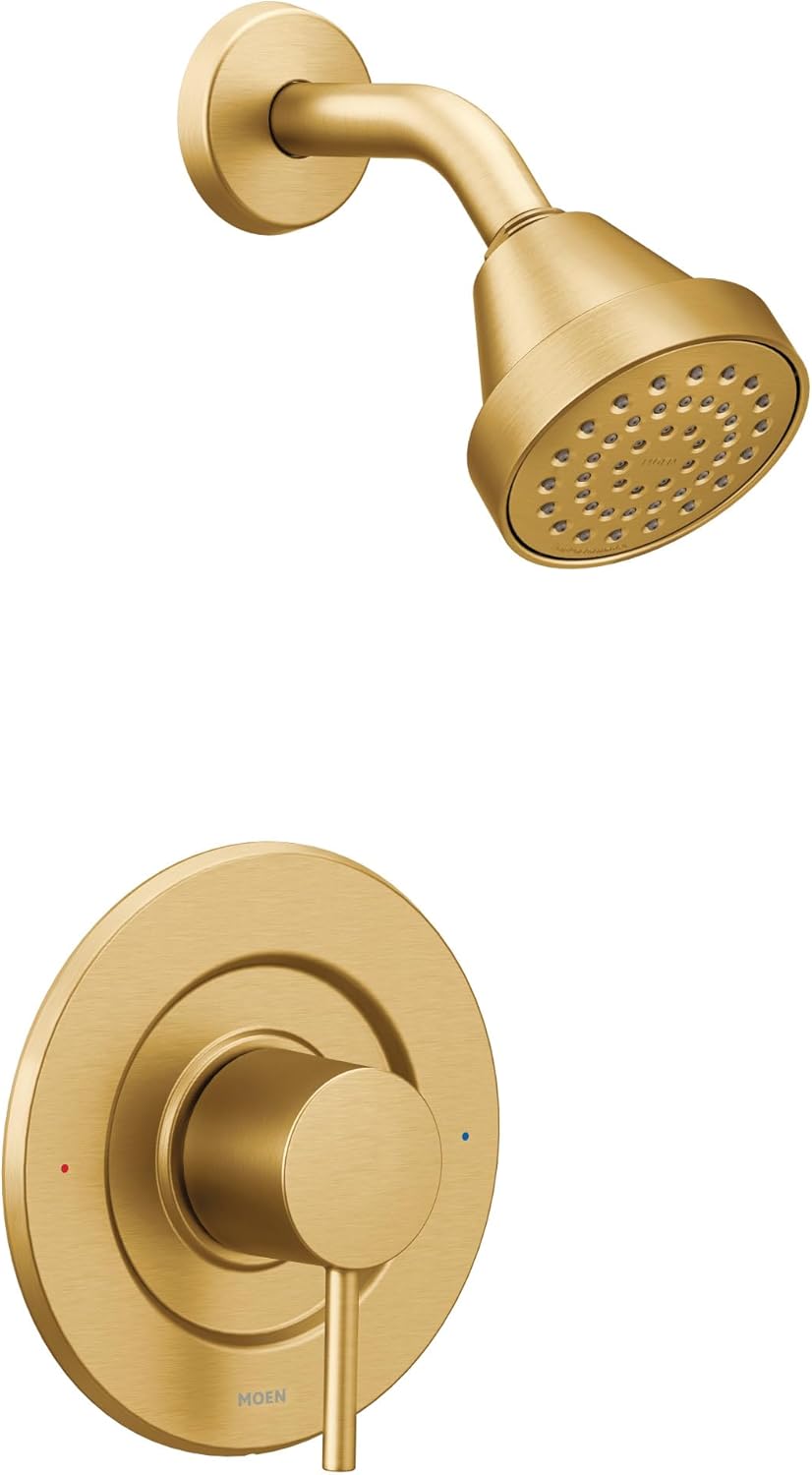 Moen Align Brushed Gold Posi-Temp Pressure Balancing Eco-Performance Modern Shower Trim Kit, Valve Required, T2192EPBG