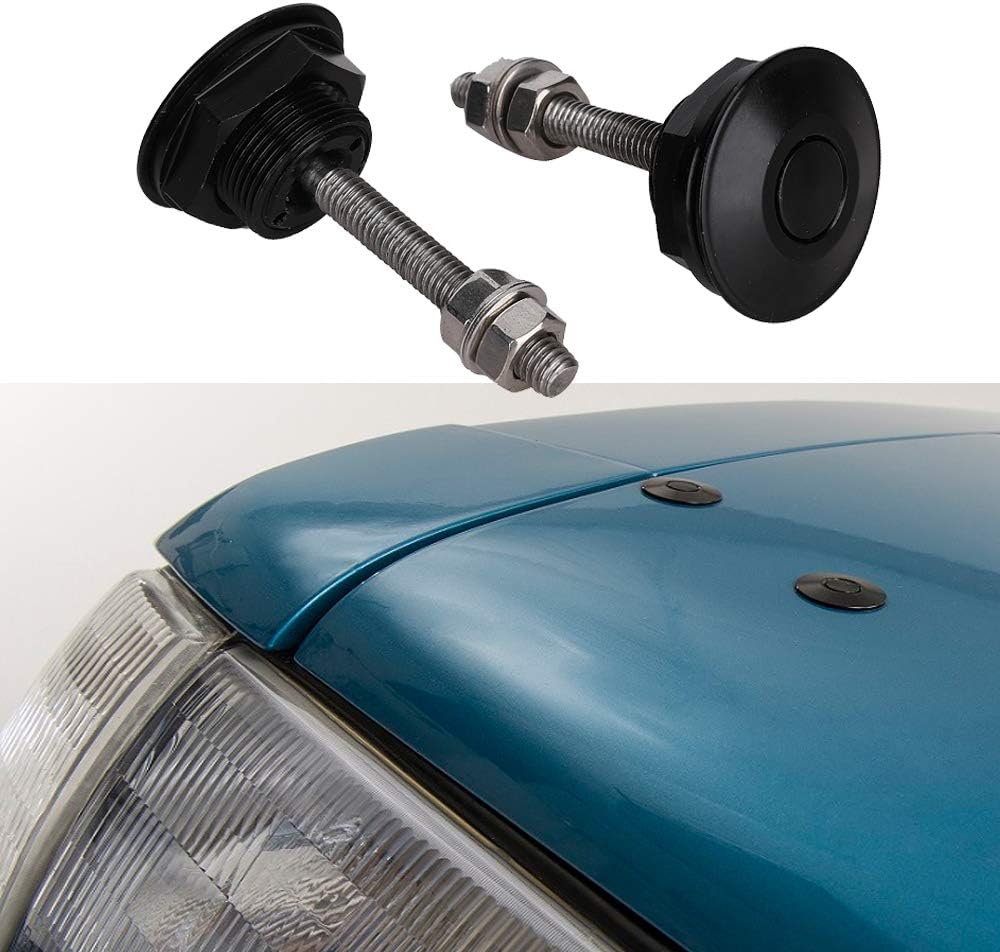 Tutor Auto Bumper Quick Release Universal Low Profile Hood Pins Quick Latch License Plate - Mini Latch Car Lock Clip Kit 1.25" for Bumper DIY/Hood License Plate