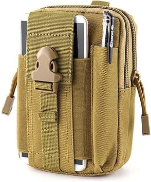 Tactical MOLLE Smartphone Holster, HeyqieTM 1000D Nylon Outdoor Big Capacity Tactical Holster EDC Carry Accessory Tool Waist Bag Pack Pouch Case with Belt Loop for Smart Phones & Accessories