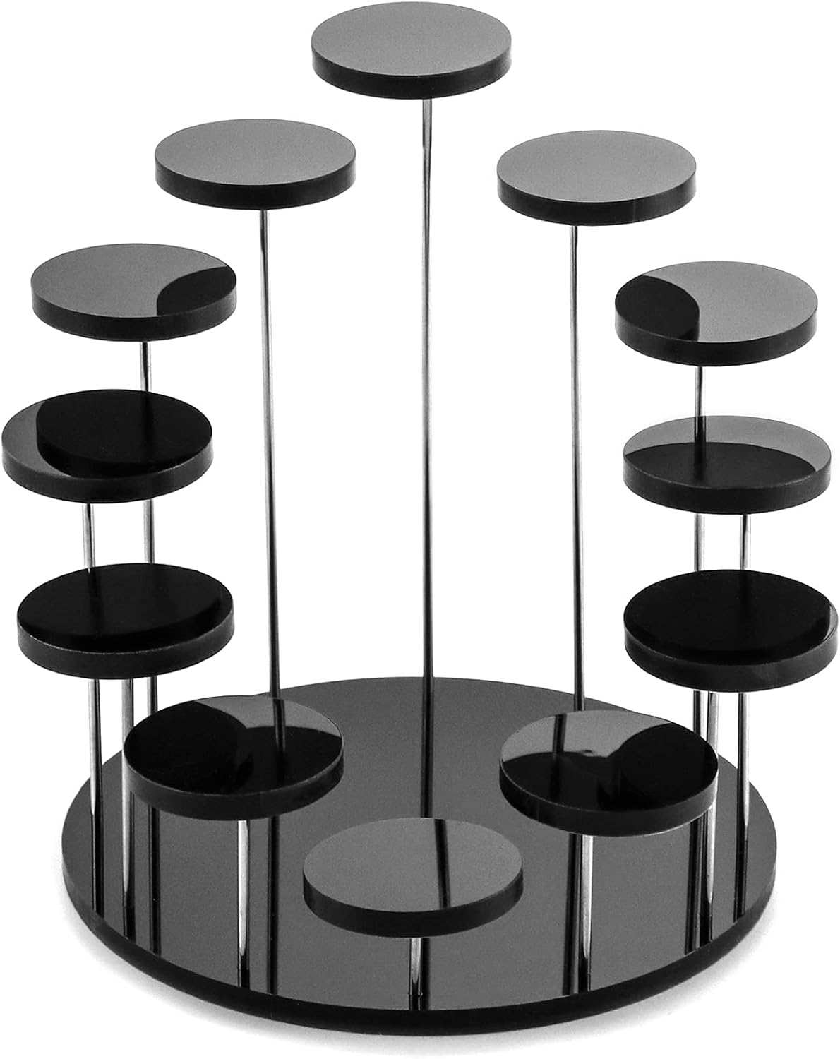 Amazon.com: QWORK Round Acrylic Products Display Riser Stands, 12 Tier ...
