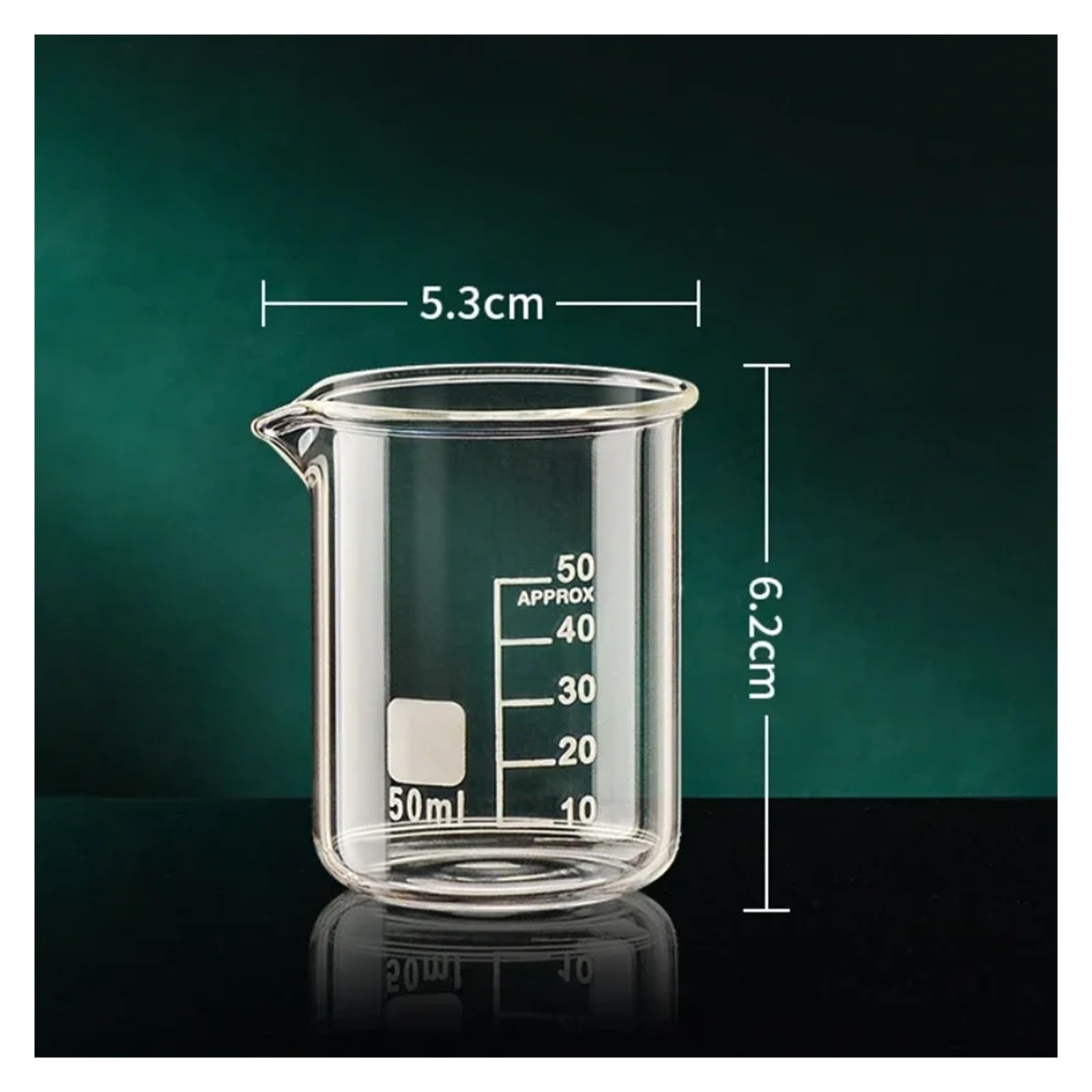 Glasmessbecher Messbecher aus hochborosilikatglas mit transparenter Skala, hitzebeständig, for Labor, Küche und Backen, 50/100/150/250/500/1000 ml(500ml)