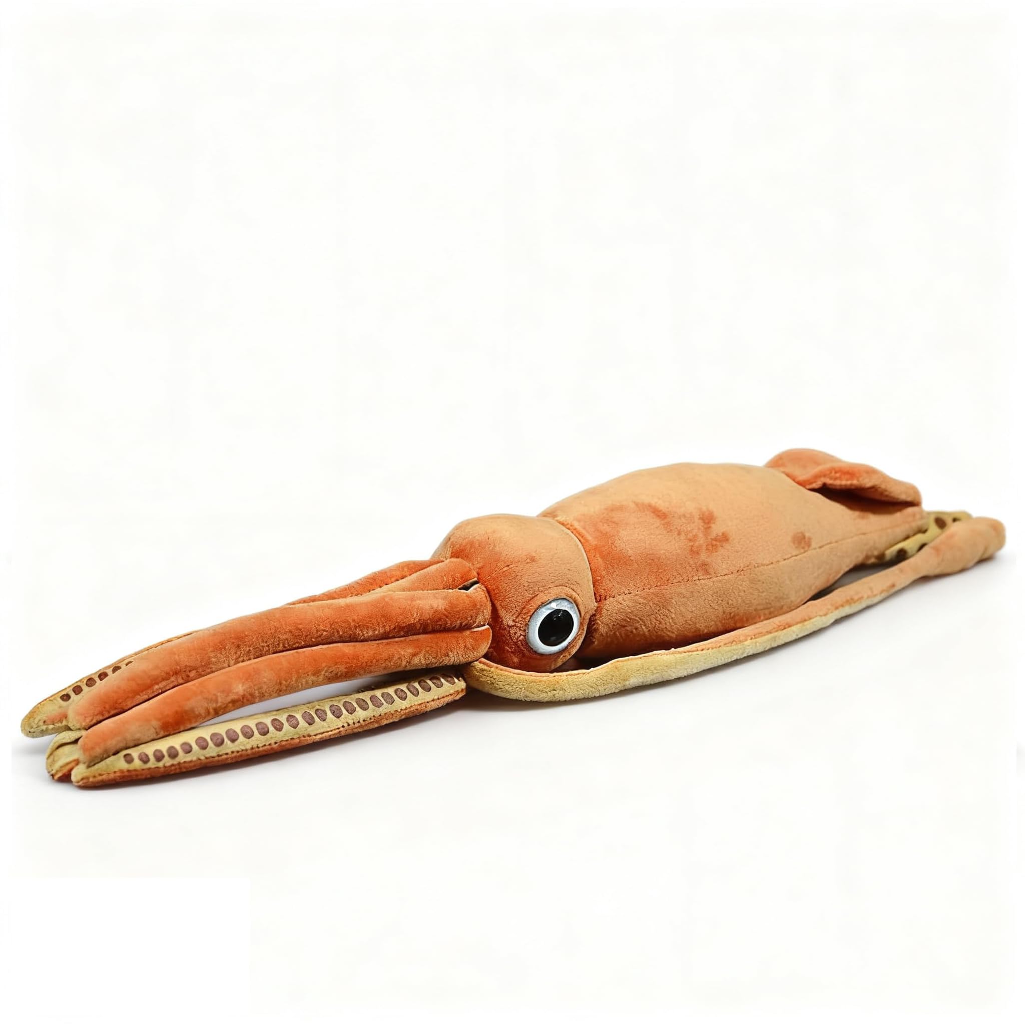 Tiny Heart Fun Squid Plush Toy, Realistic and Soft Squid Doll Plush Toy, Ocean Stuffed Animal Collection Suitable for Home Decor, Brown 22in โ image 1
